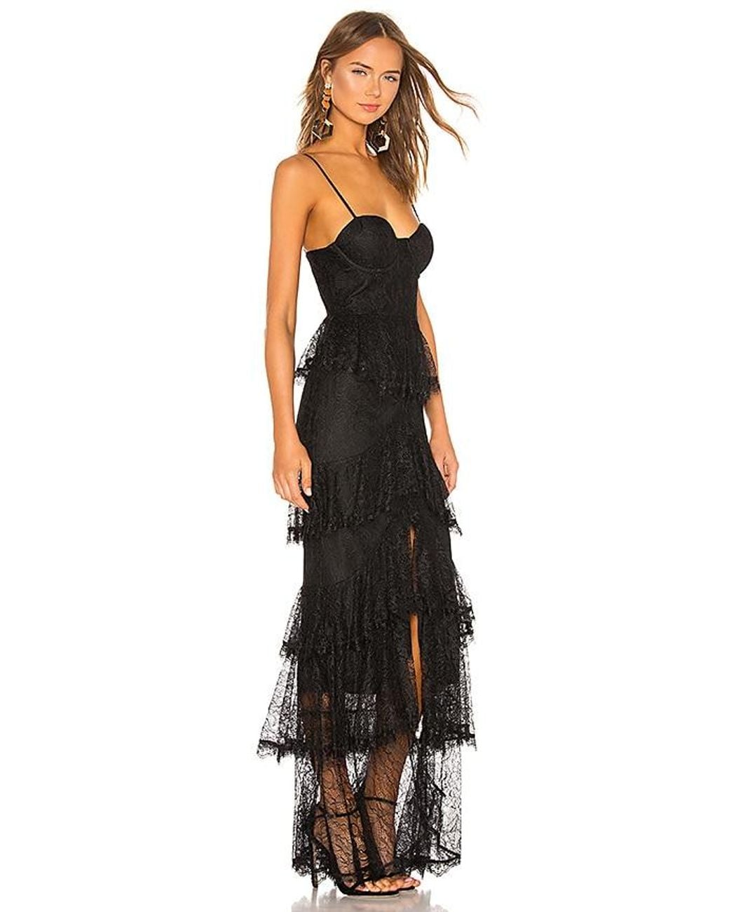 MAJORELLE Black Zelda Fitz Gown