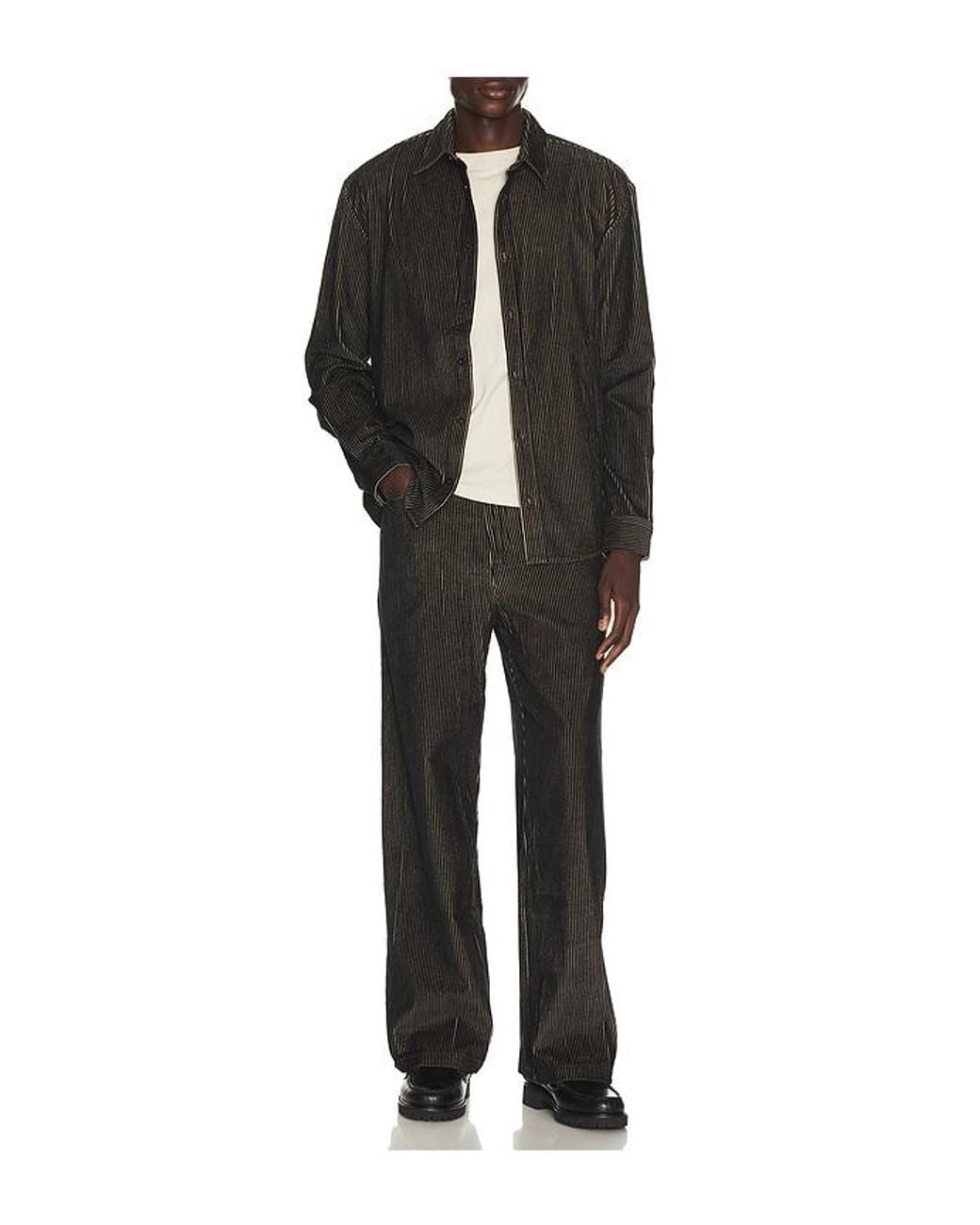 KROST Black 5 Pocket Corduroy Trousers for men