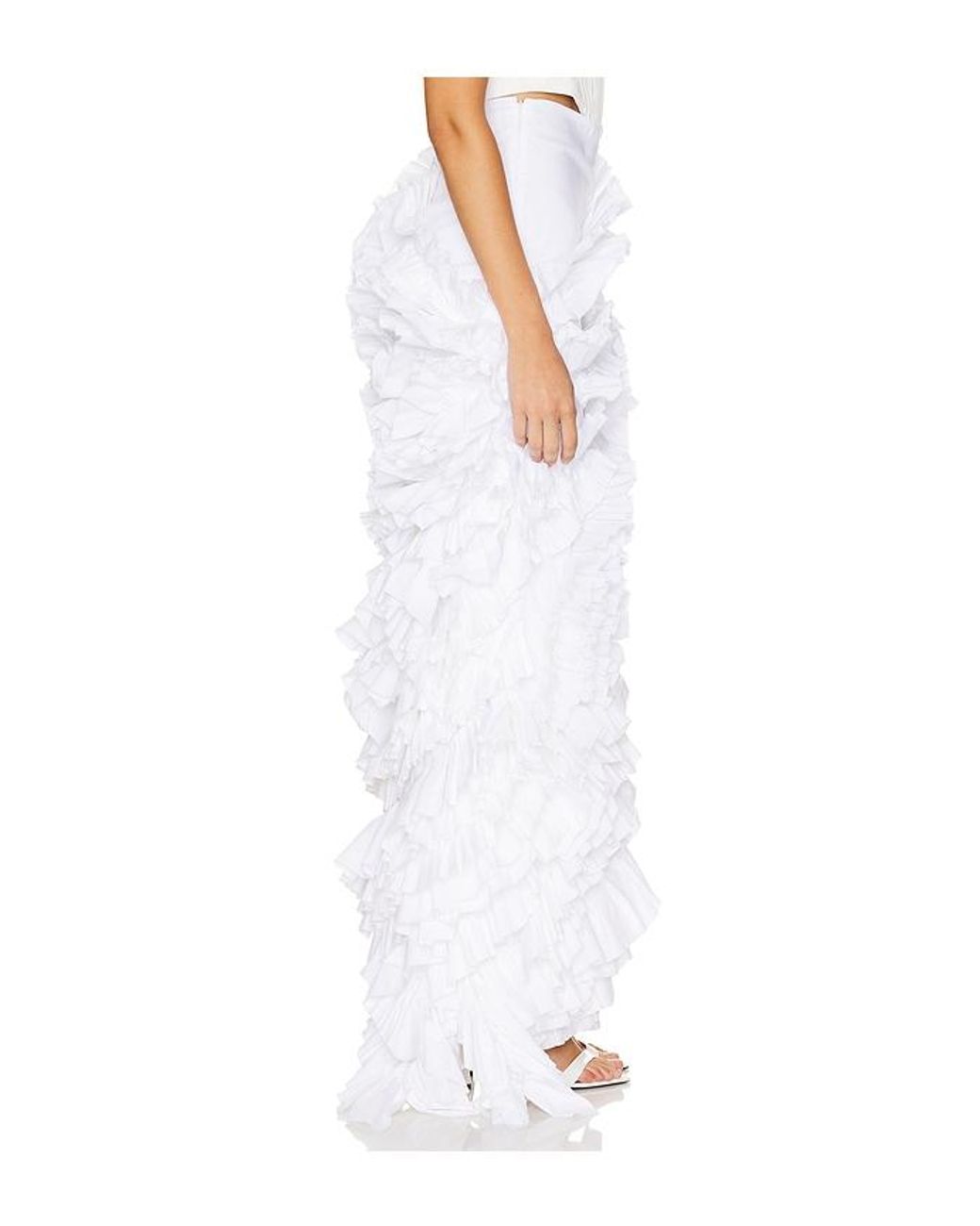 fitted lace wedding dress Amara Bohemian Maxi Dress White main image 1