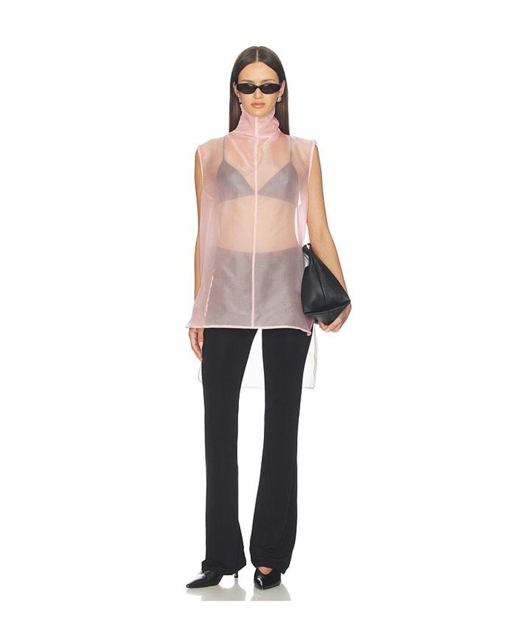 AEXAE Natural X Revolve Silk Organza Roll Top