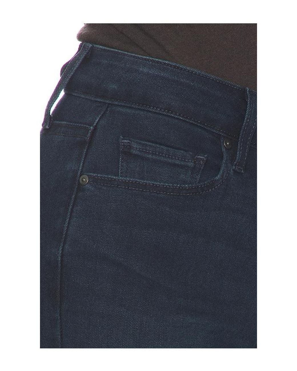 PAIGE Blue High Rise Manhattan Bootcut Jeans