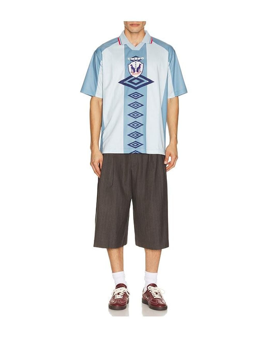 Pleasures Blue X Umbro Two Cats Jersey for men