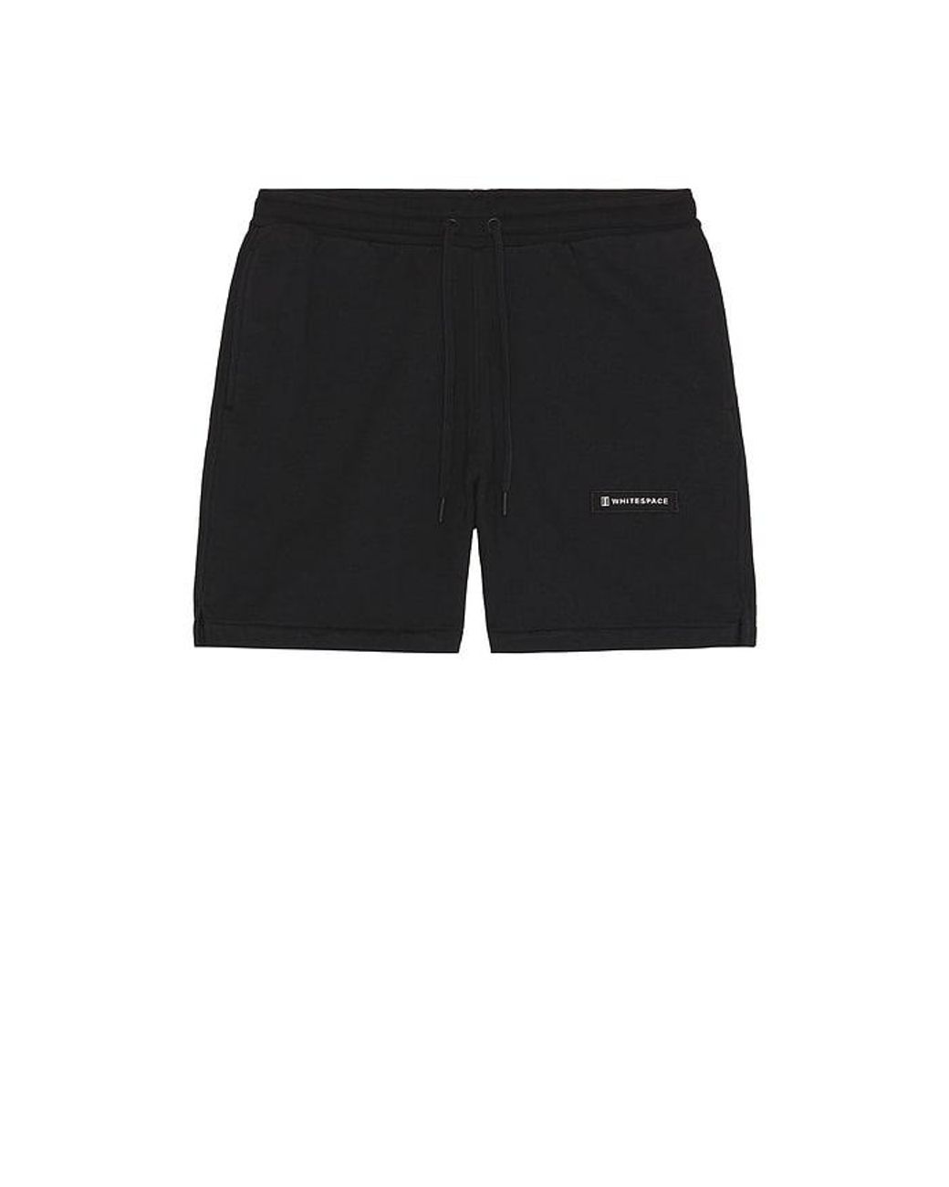 White/space Black Fleece Shorts for men