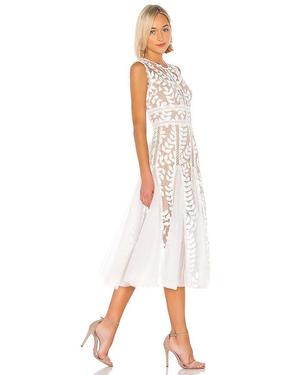 Bronx and Banco White Saba Blanc Midi Dress