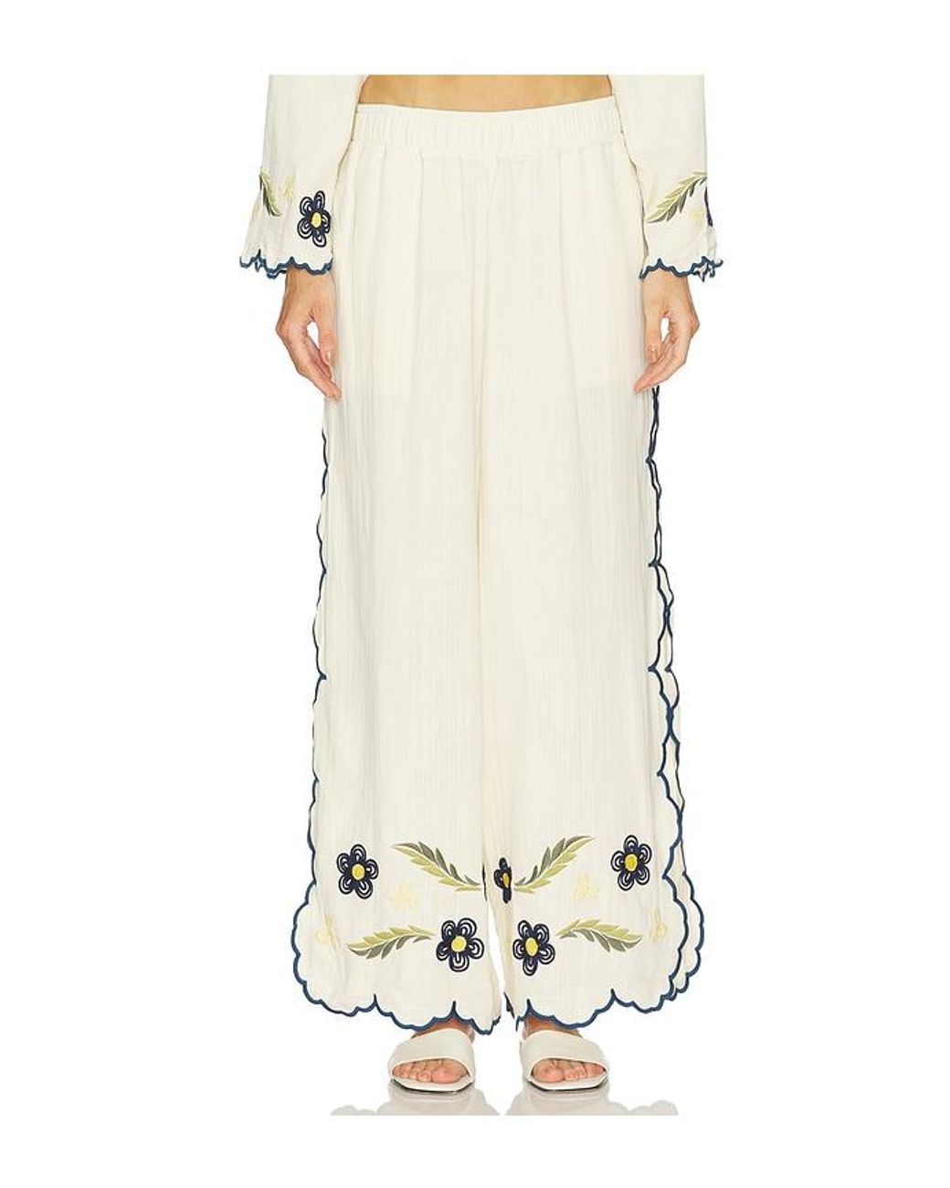 Agua Bendita White Winter Pants
