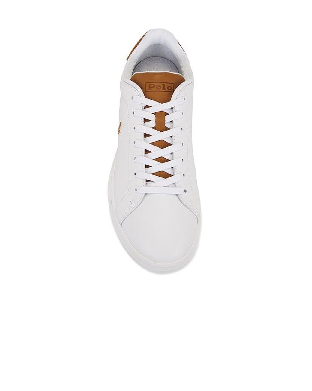 Polo Ralph Lauren White Heritage Court Ii Leather Low Top Sneaker for men