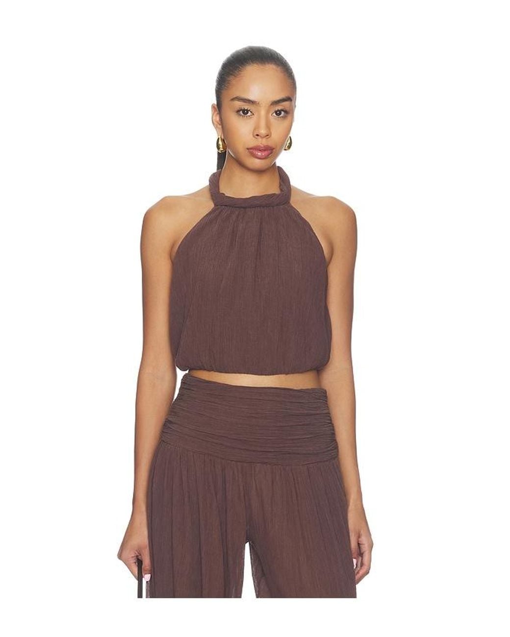 Camila Coelho Red Mirelle Top