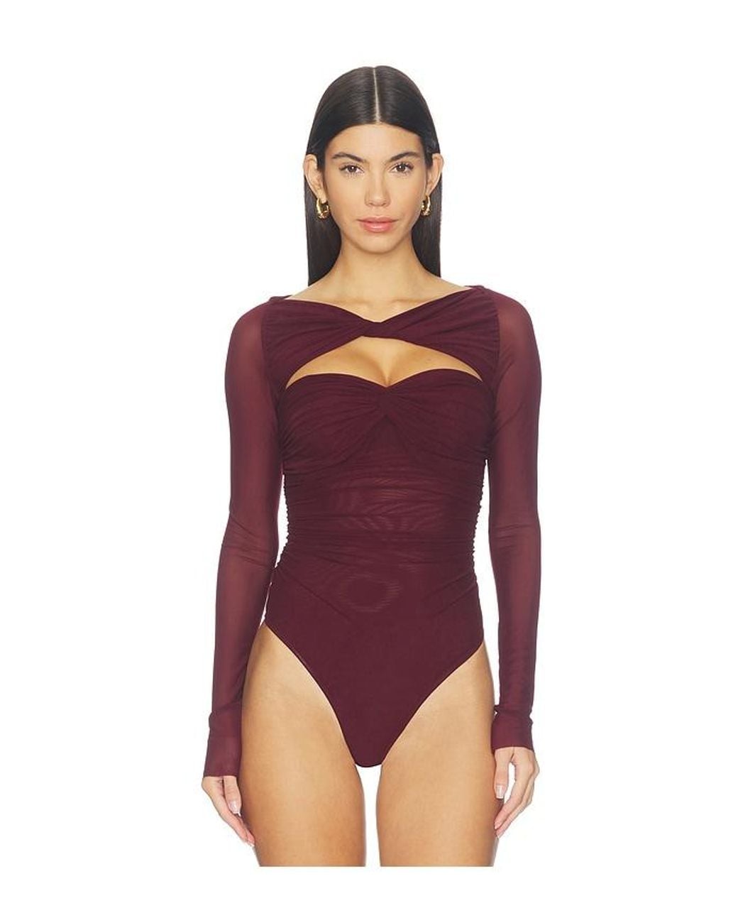 MAJORELLE Purple Eleanora Bodysuit