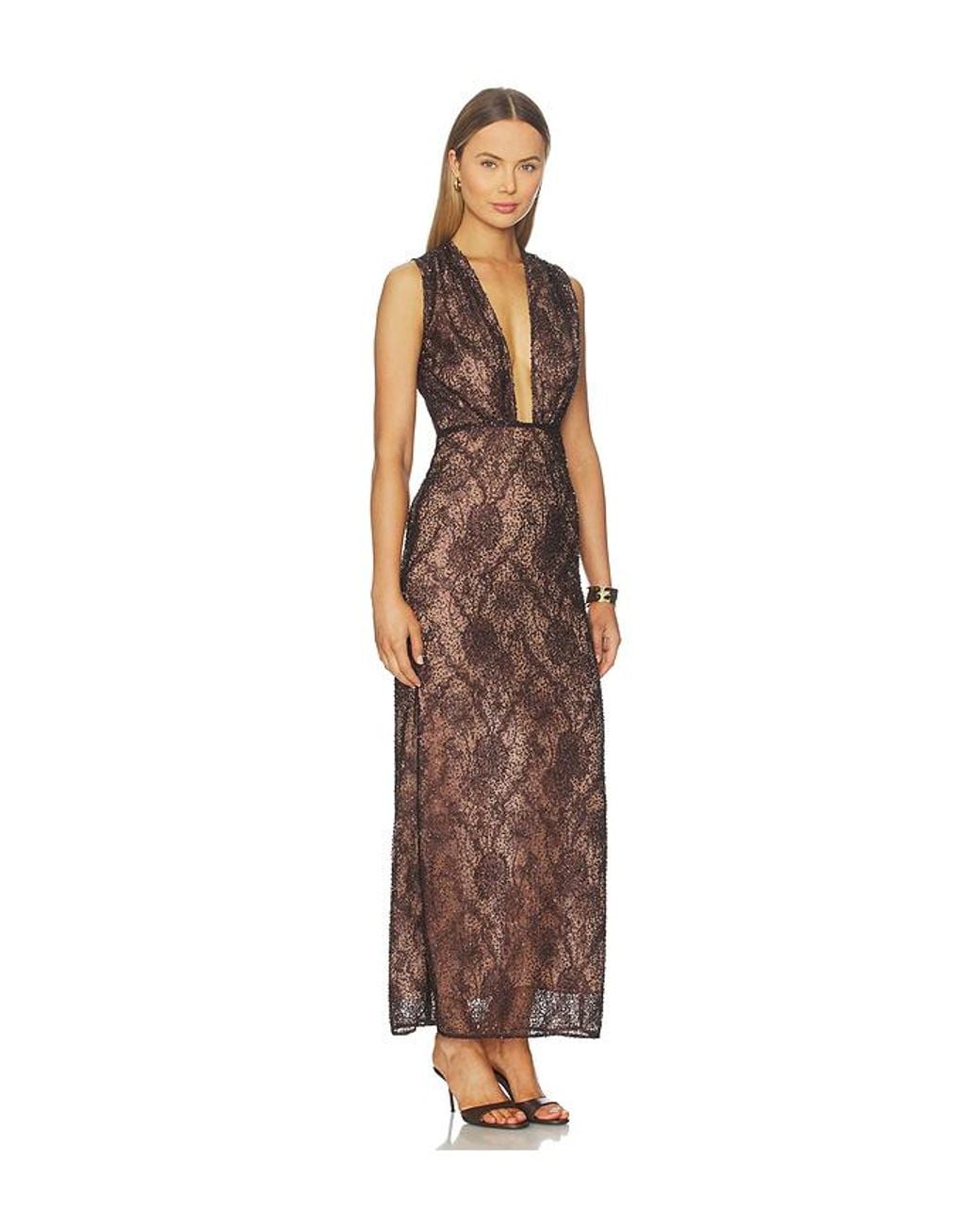 AKNVAS Brown Abendkleid Leo