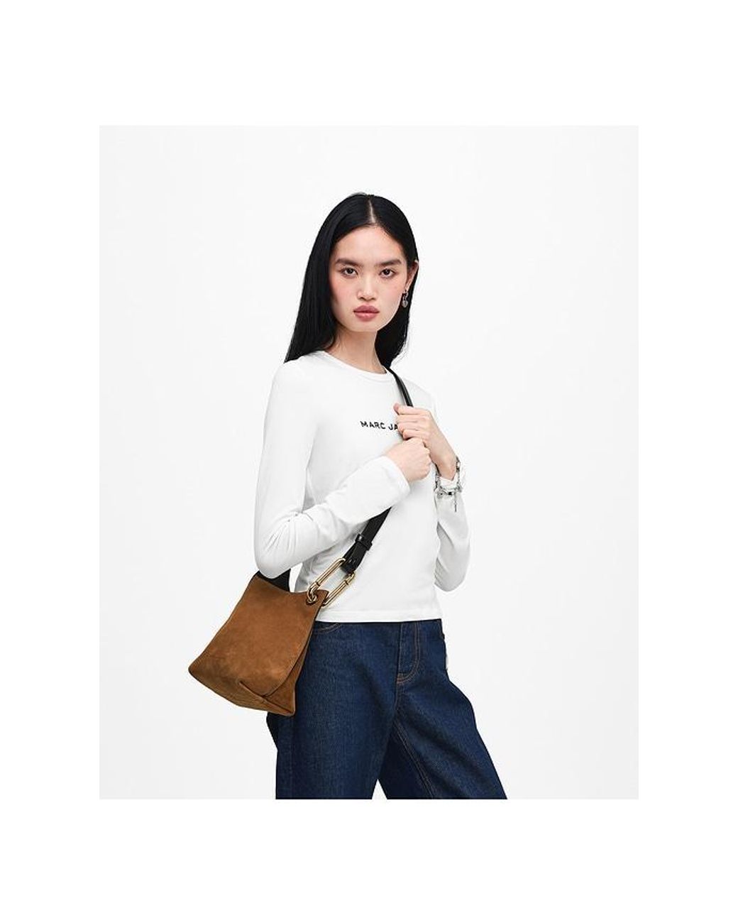 Marc Jacobs Brown Scene Small Bucket Bag