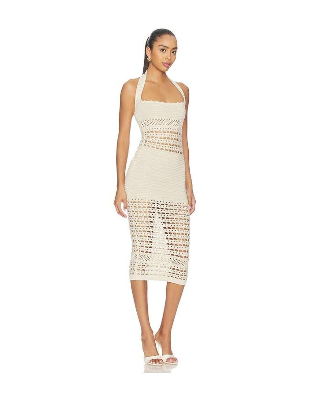 retroféte White Jaycee Crochet Dress