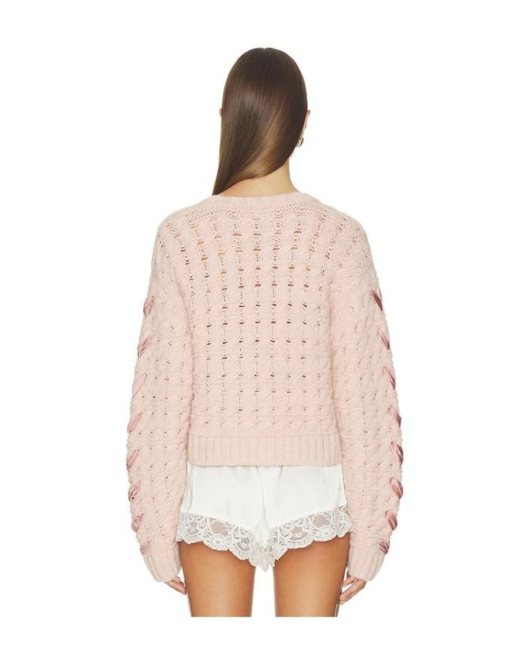 LoveShackFancy Pink Quimby Pullover