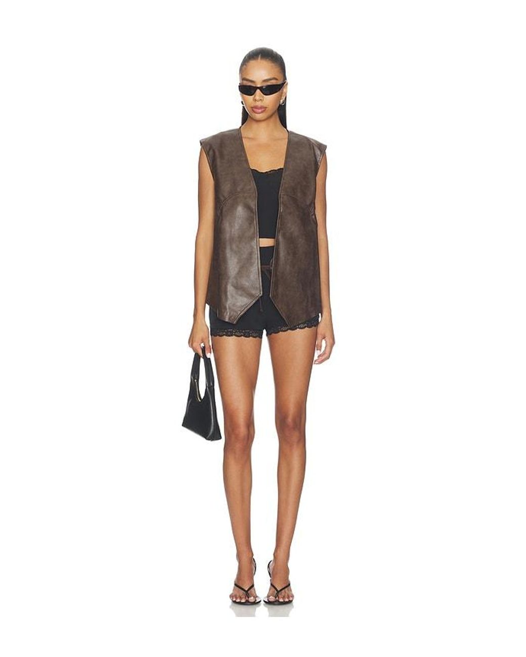 BY.DYLN Brown Rhys Vest Top
