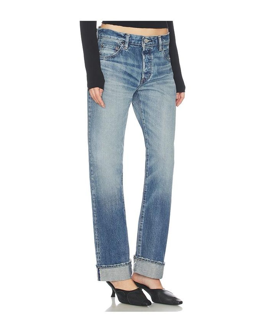 Moussy Blue Deltona Straight Jeans