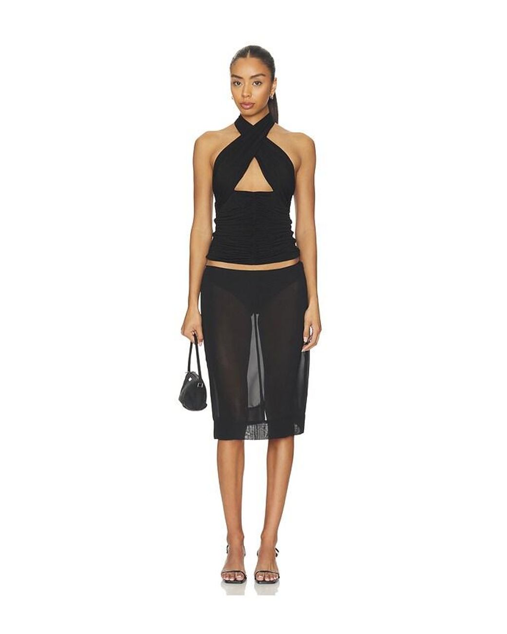 Misha Black The Twist Jersey Top