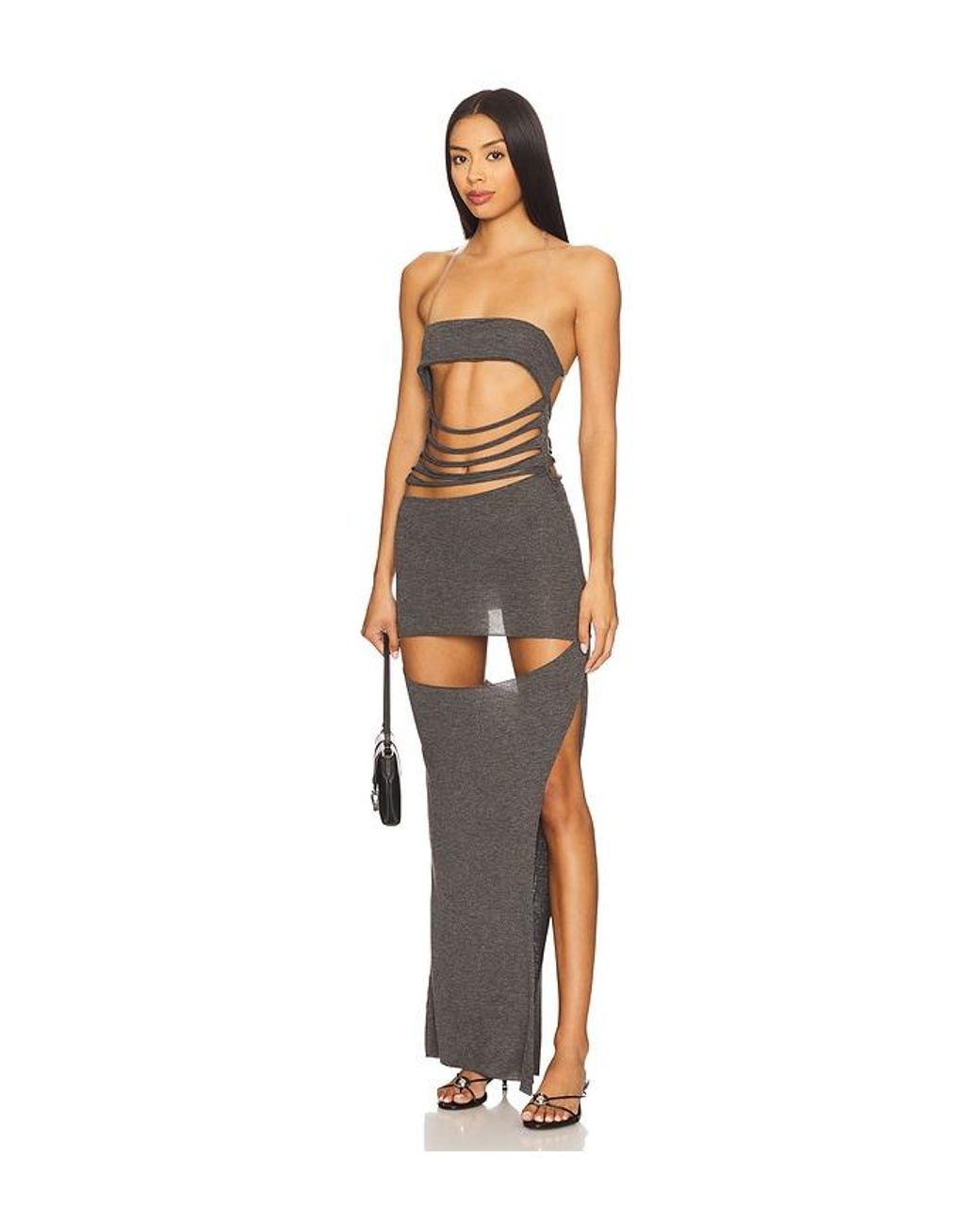 Jaded London Slashed Jersey Maxi Dress in White | Lyst Jaded London Slashed Jersey Maxi Dress in White | Lyst