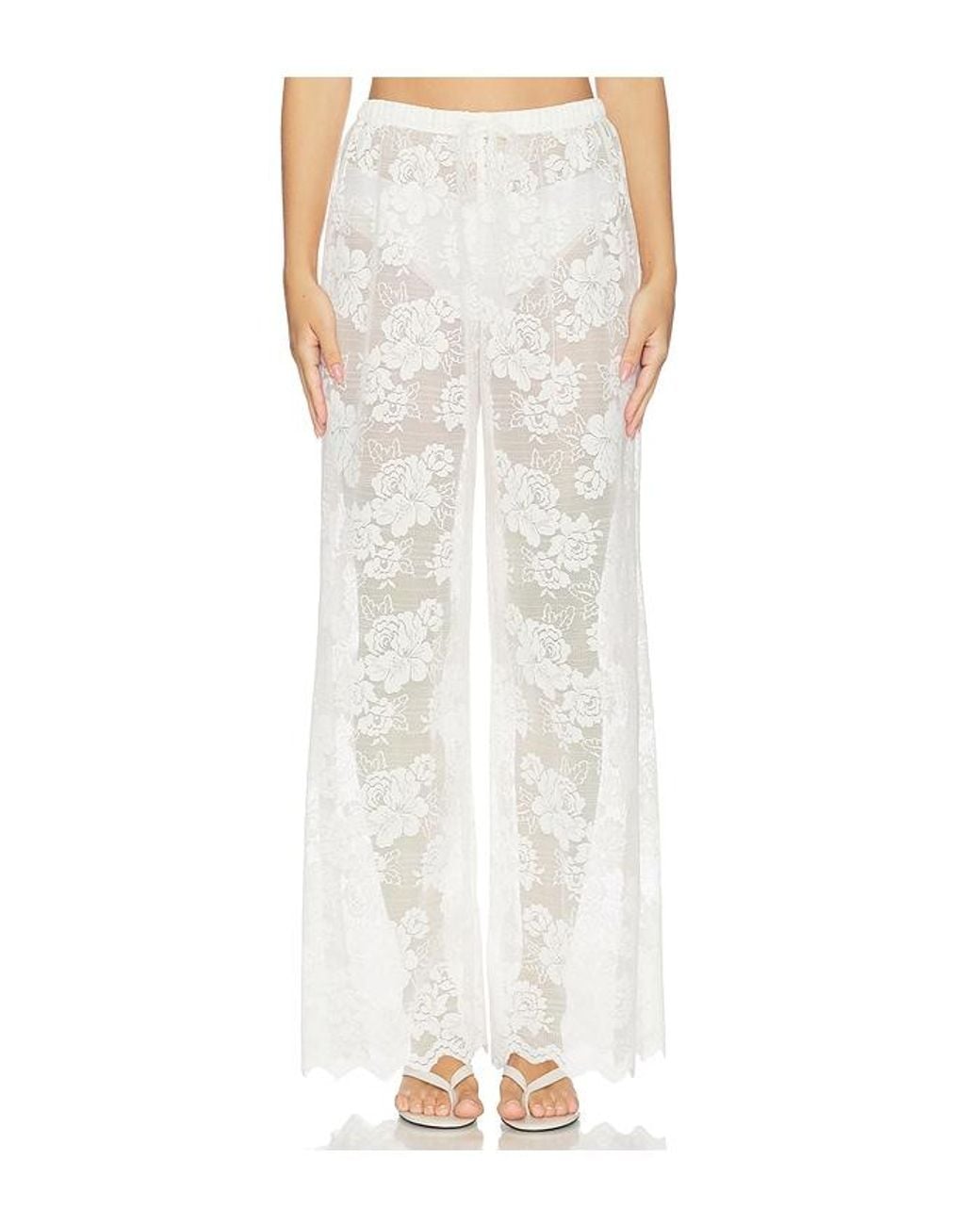 KAT THE LABEL White Florence Pant