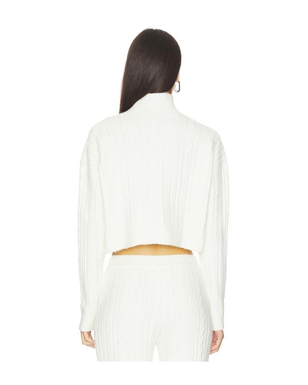 WellBeing + BeingWell White Wells Cable Knit Sweater