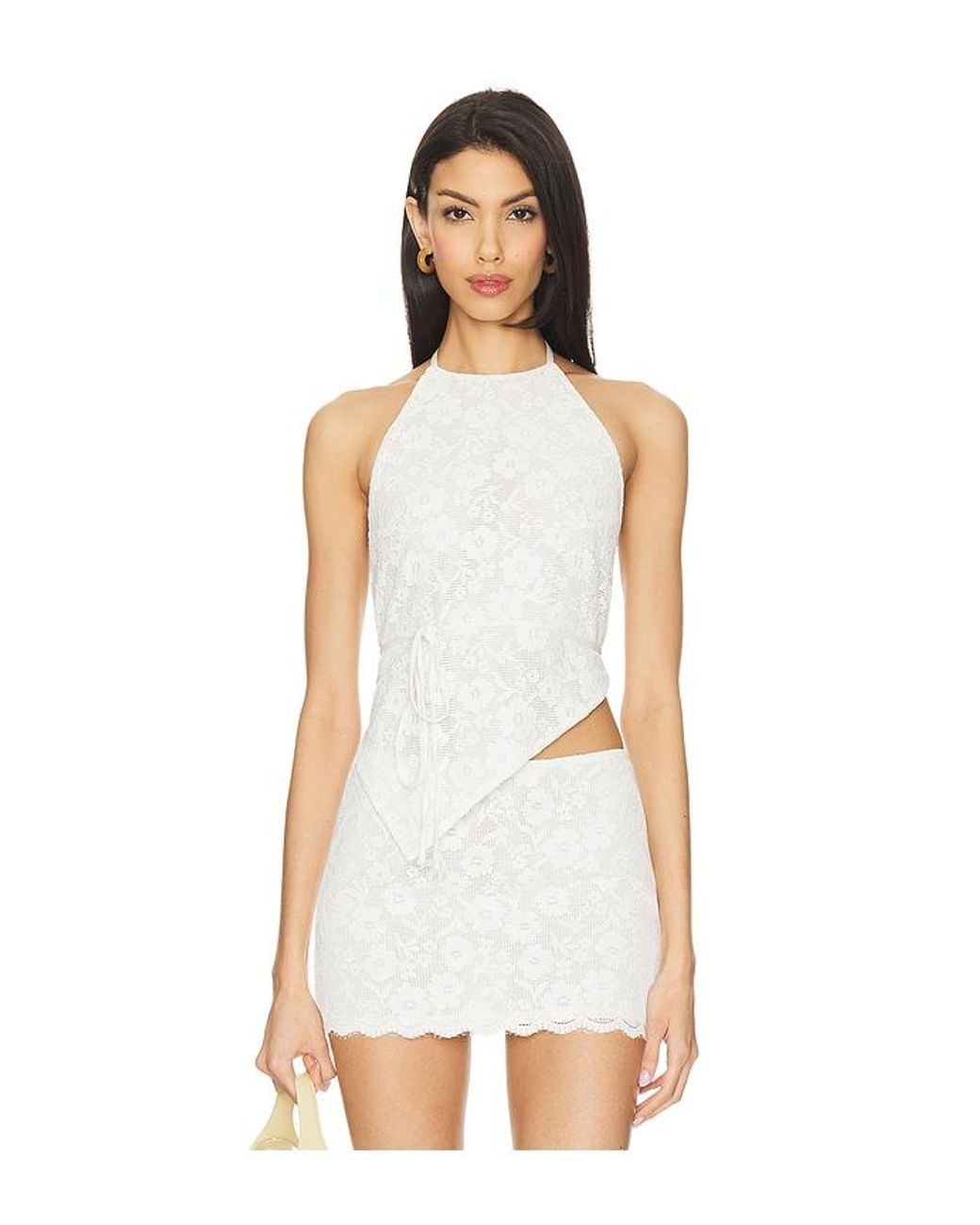 Lovers + Friends White Brianna Top