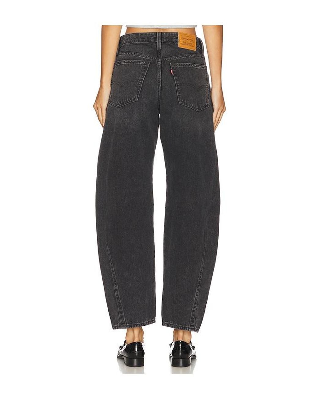 Levi's Black Baggy Dad Barrel Jeans