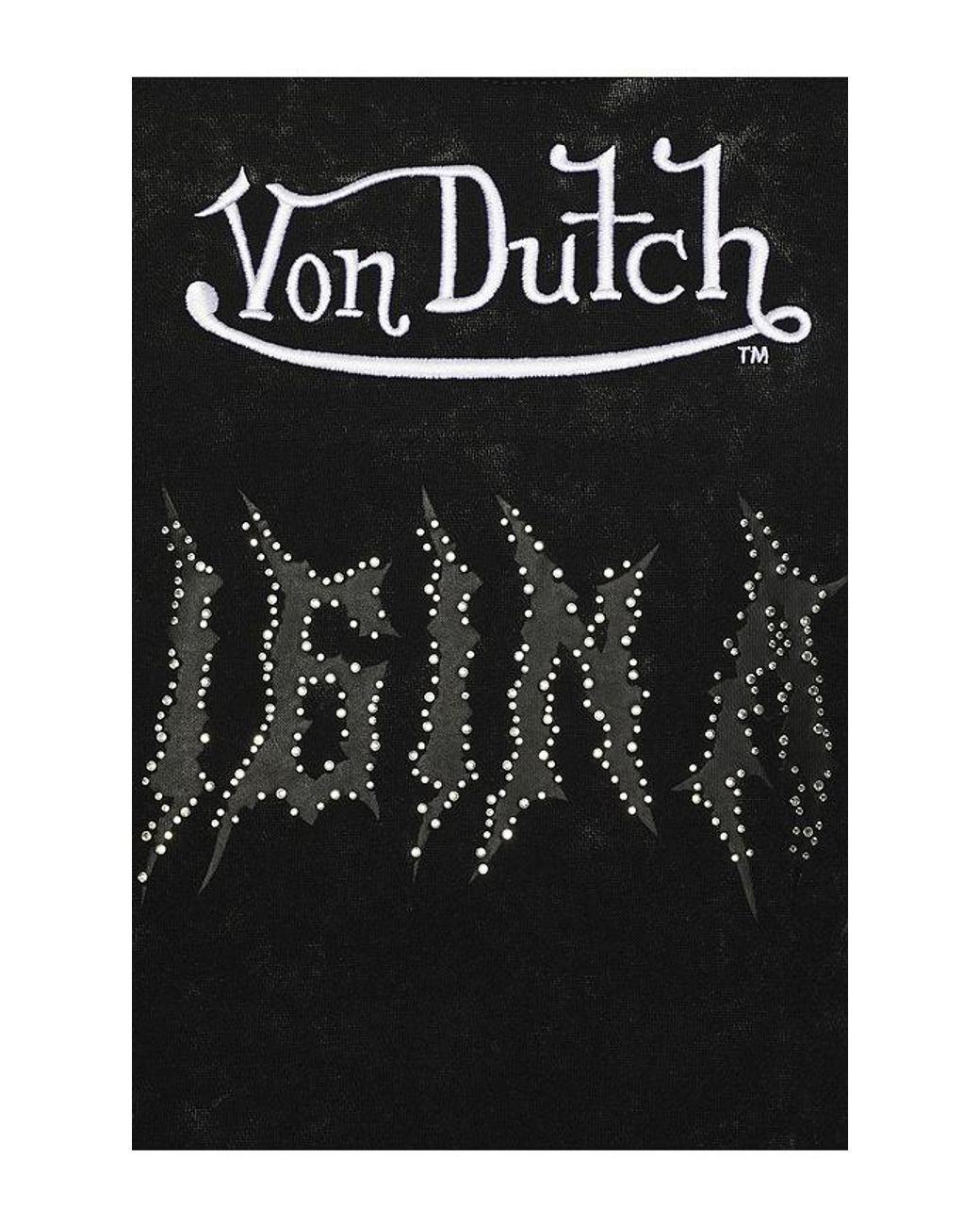 Von Dutch Black Crew Neck Raglan Sweatshirt for men
