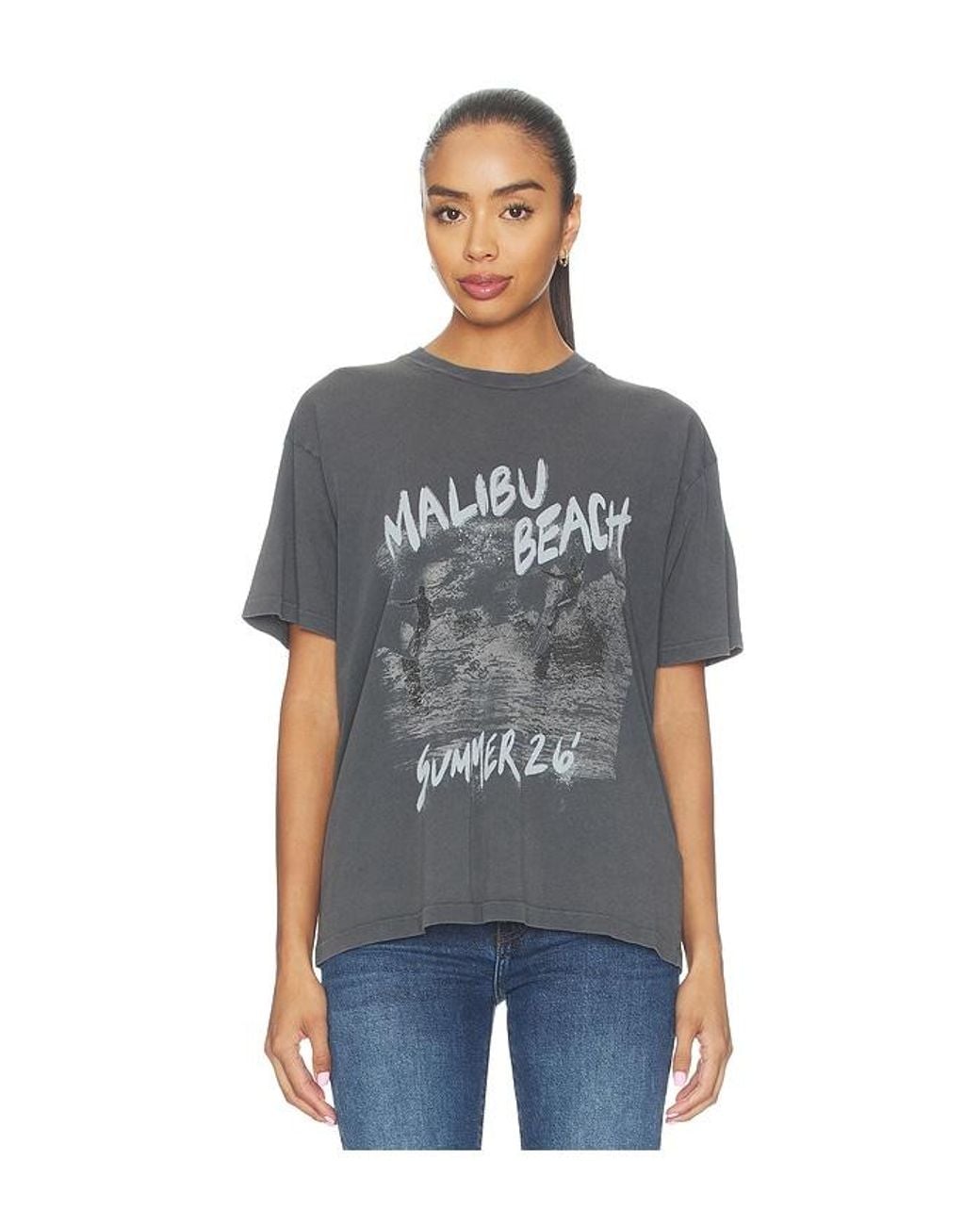 Anine Bing Blue Cade Tee Surfer