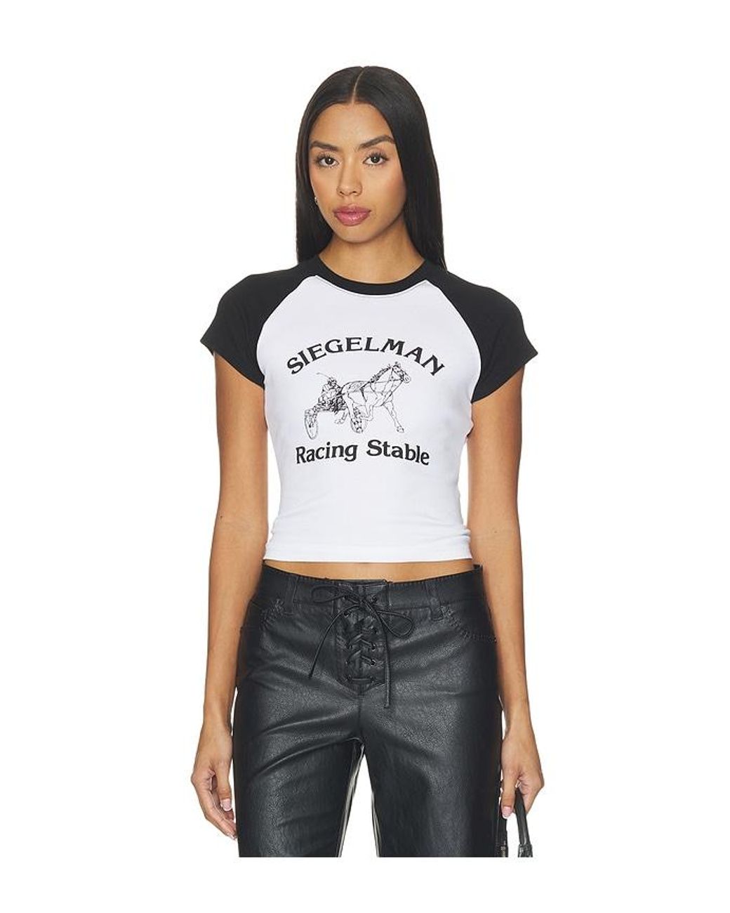 Siegelman Stable Black Short Sleeve Racing Stable Raglan Tee