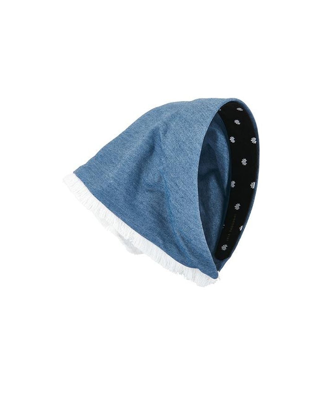 Lele Sadoughi Blue Jackie Chambray Handkerchief Headband