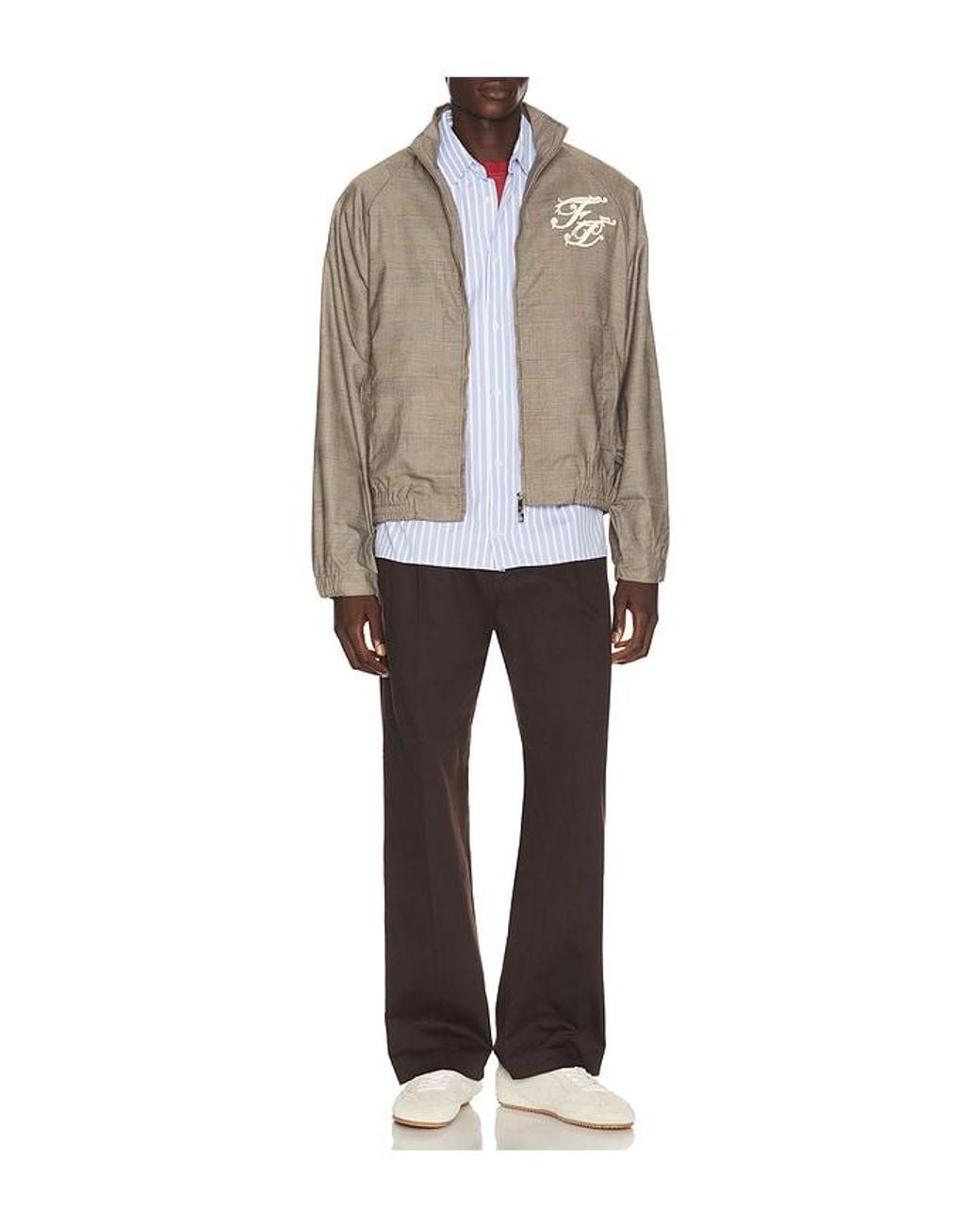 Filling Pieces Gray Raglan Track Jacket for men