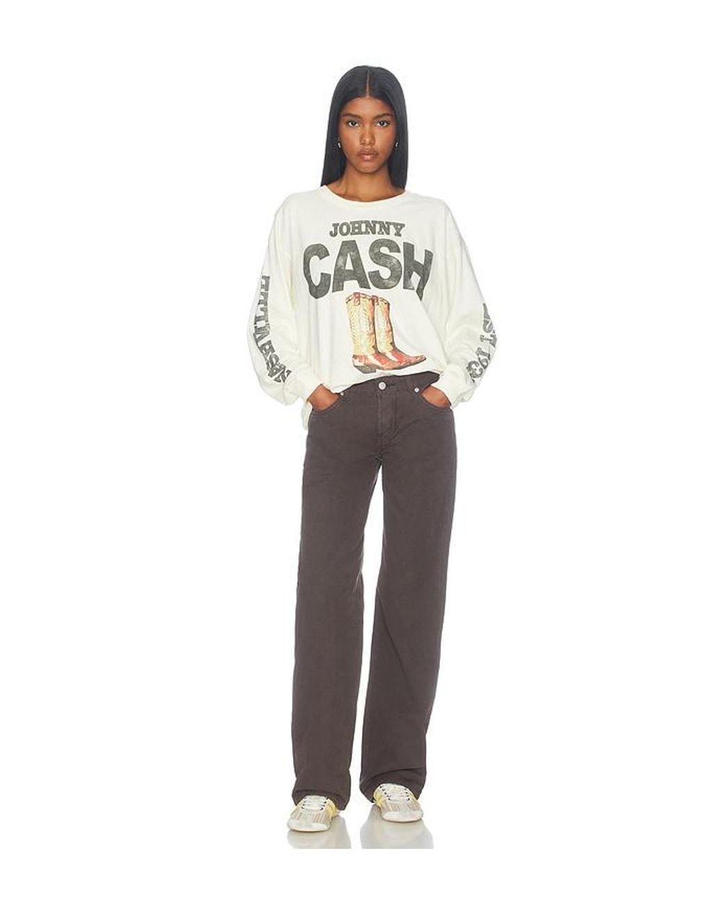 Daydreamer Multicolor Johnny Cash 1932 Boots Merch Long Sleeve Tee
