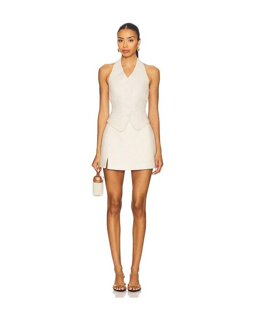 L'academie White 'Academie Uma Linen Top