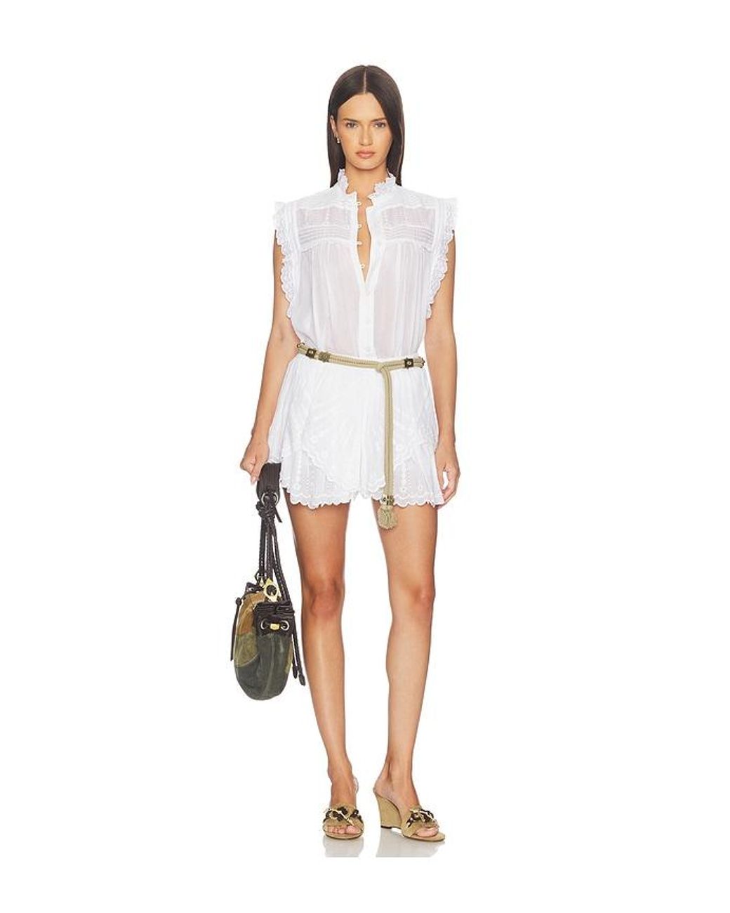 Isabel Marant White Layale Short