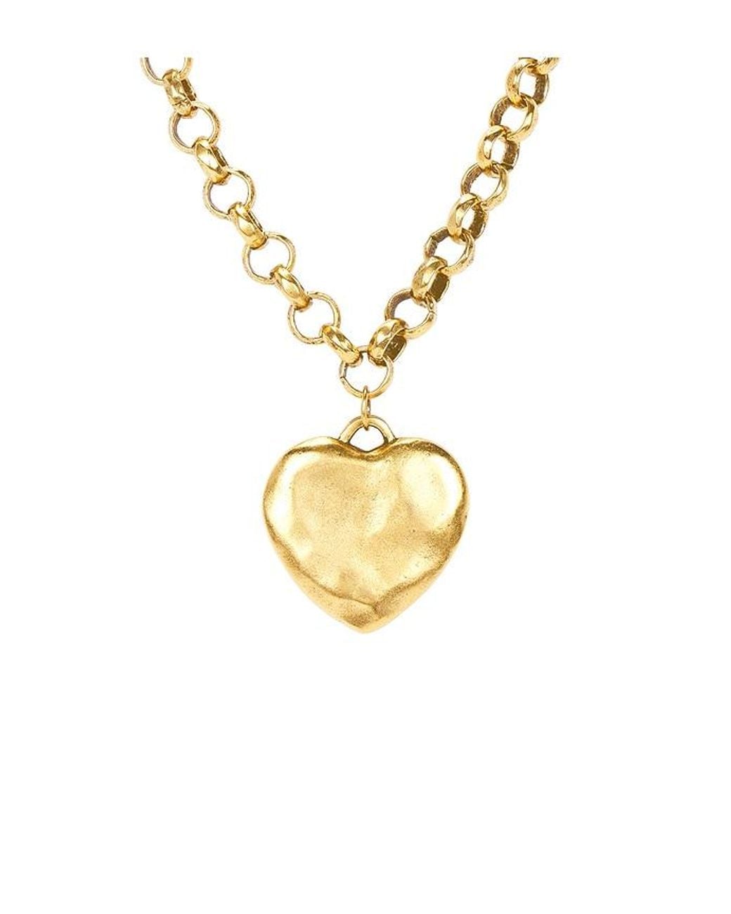 BRACHA Metallic Puffy Heart Necklace