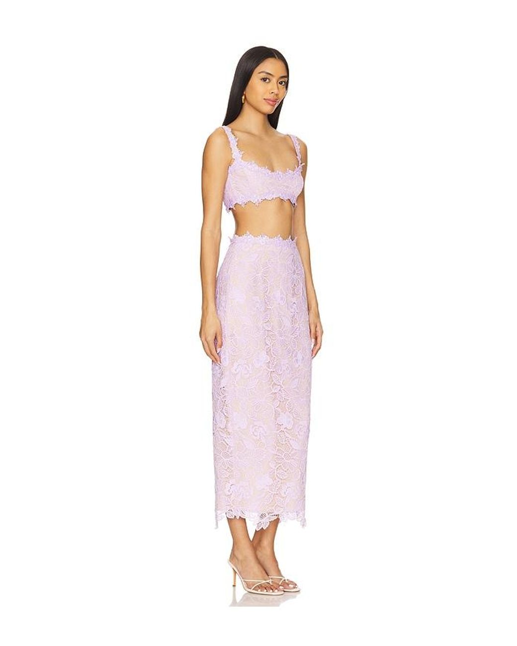 SAU LEE White Romy Lace Set
