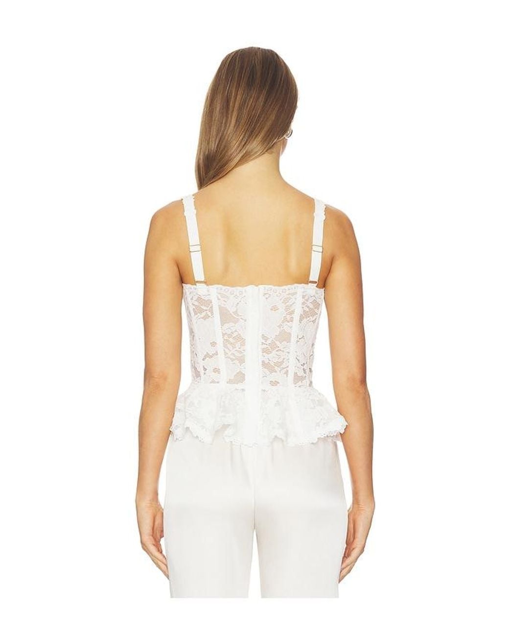 Generation Love White Nicole Mesh Lace Bustier