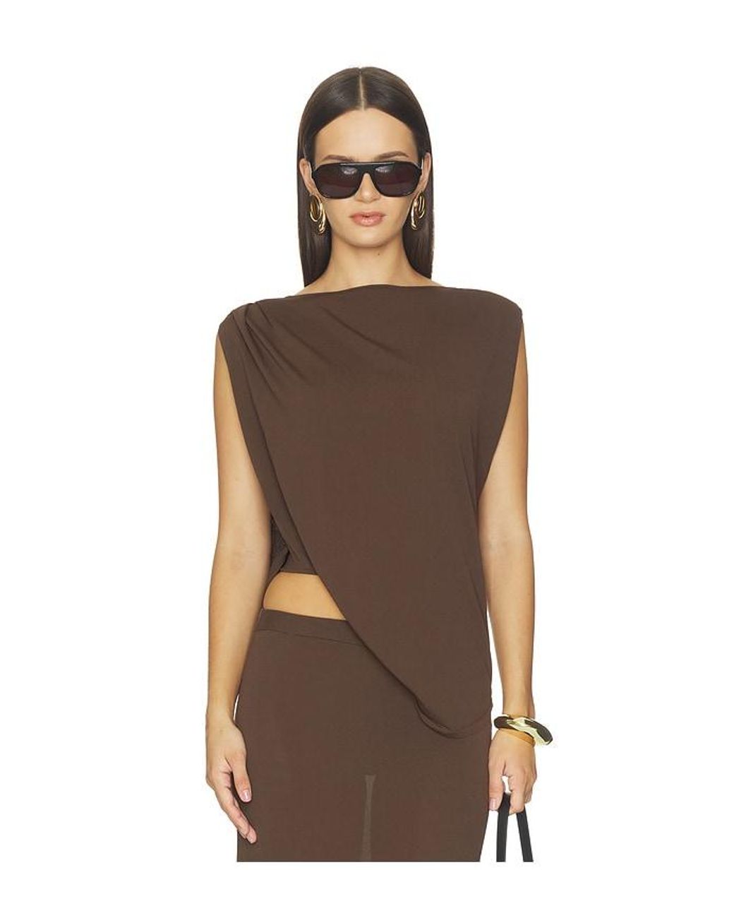 SRG Brown Emersyn Knit Top