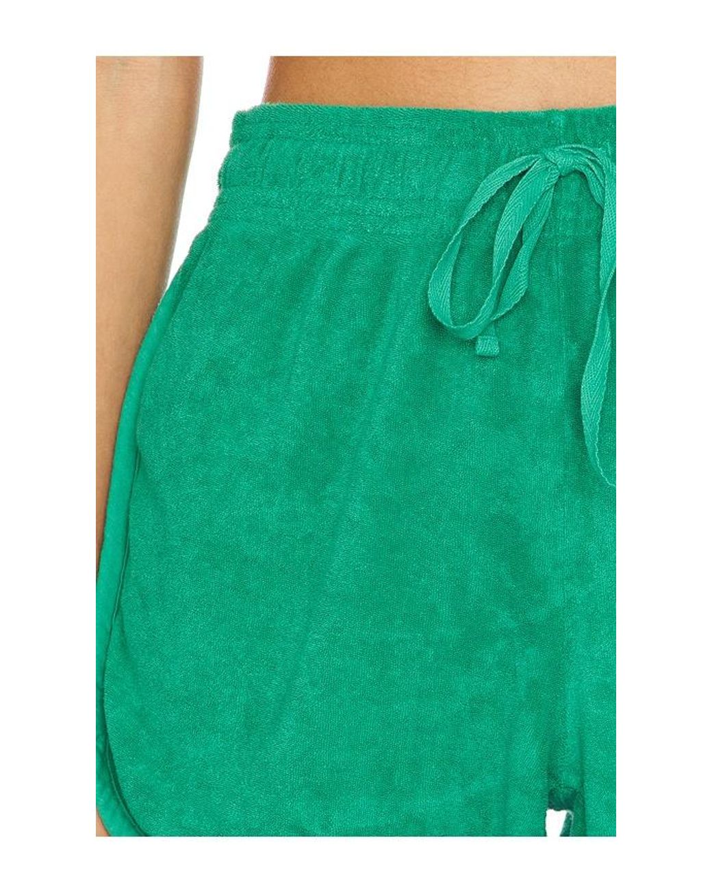 Bobi Green Drawstring Dolphin Shorts