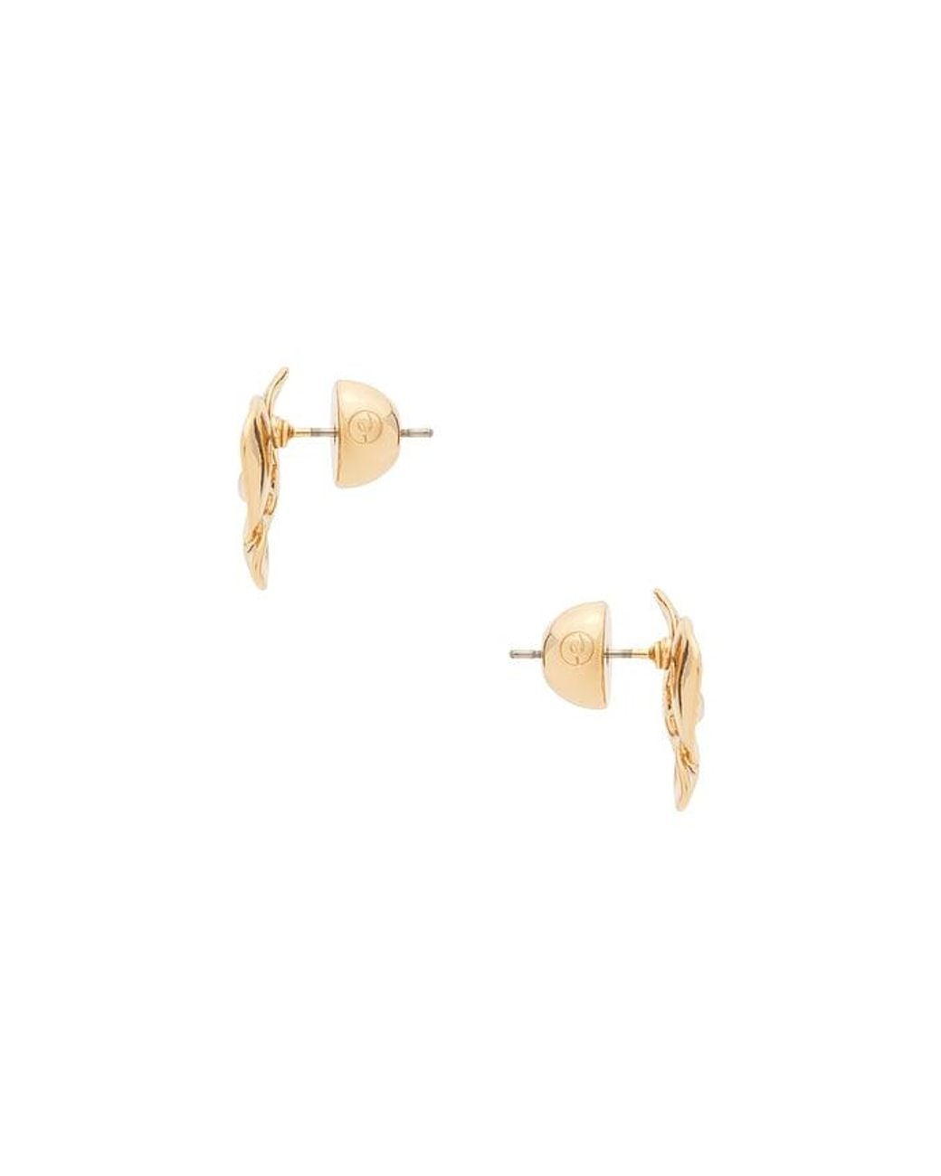 Ettika Metallic Pearl Blossom Stud Earrings
