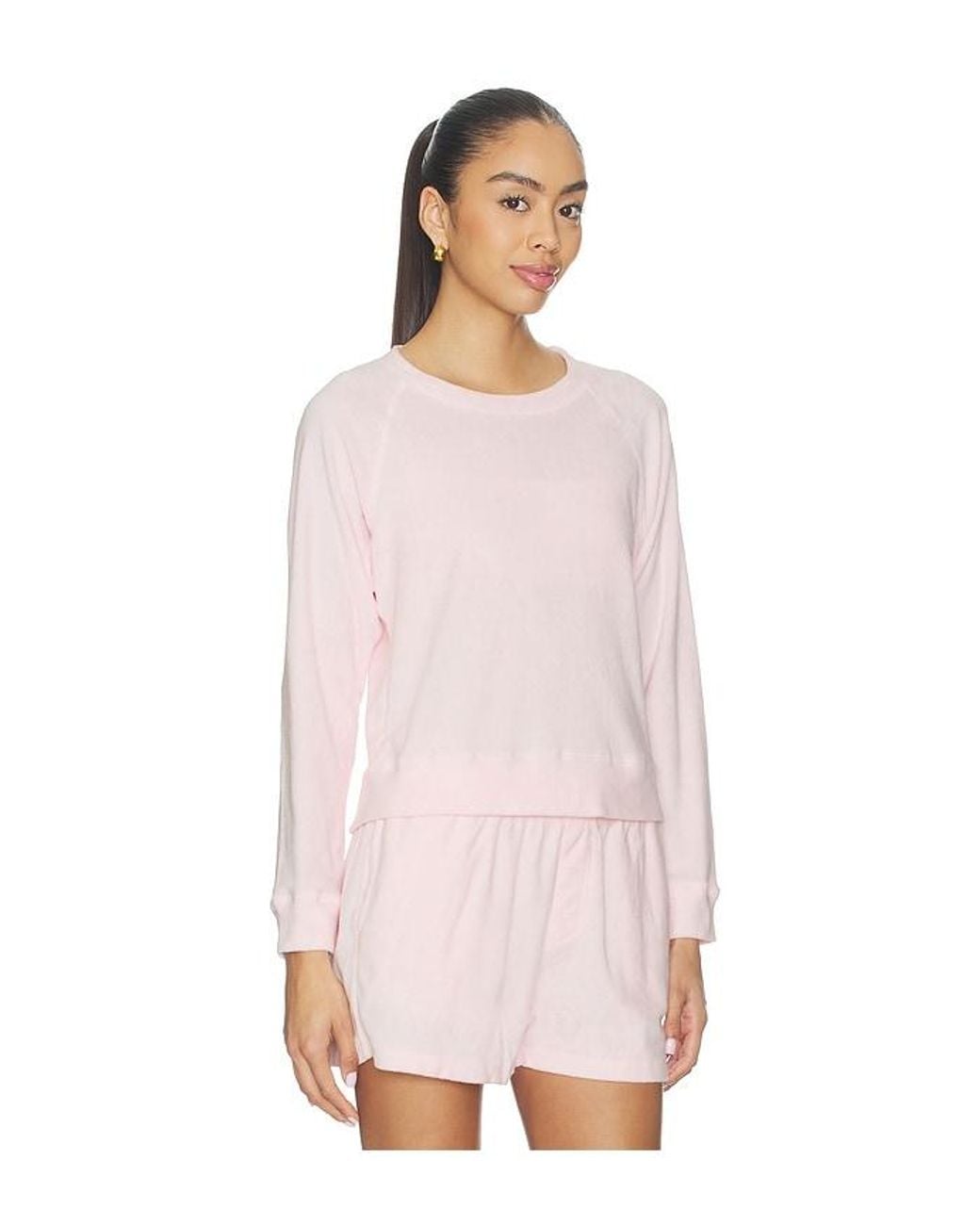 Bobi Pink Raglan Pullover