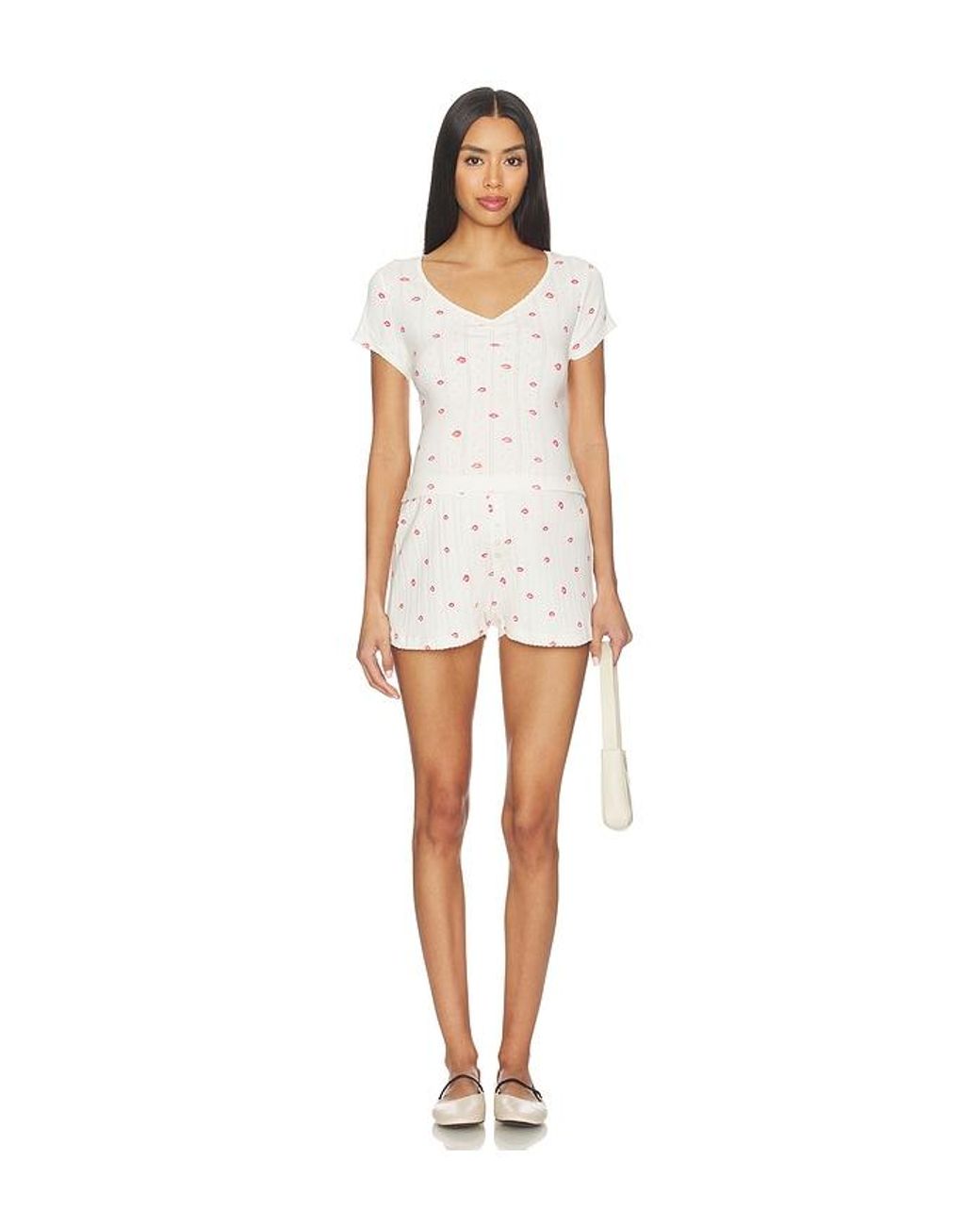 HATCH White The Pointelle Boxer Short