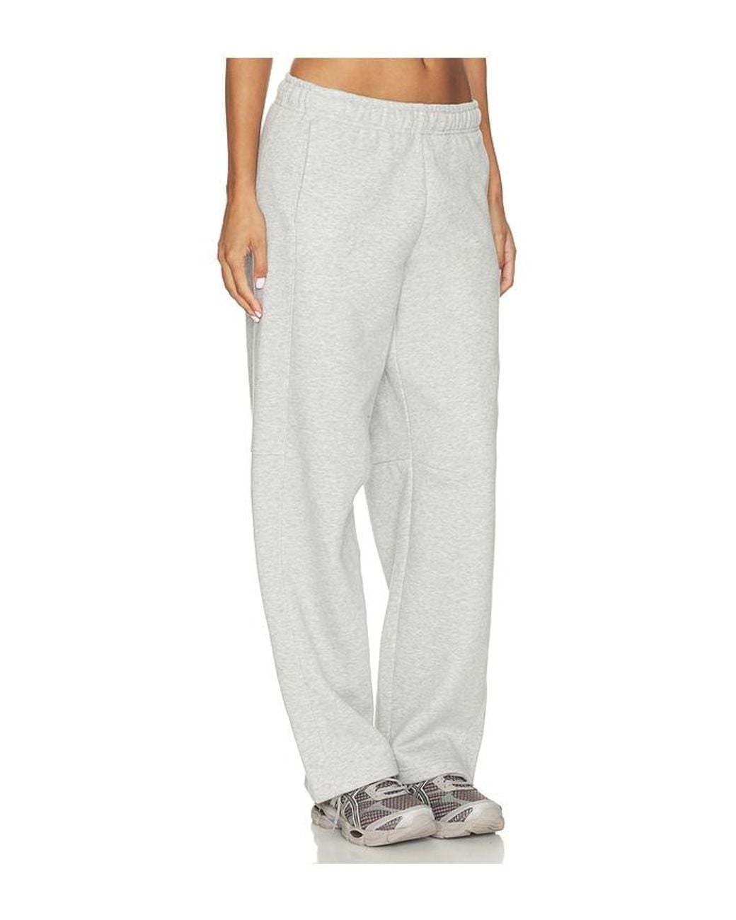 WellBeing + BeingWell White Robin Barrel Sweatpant
