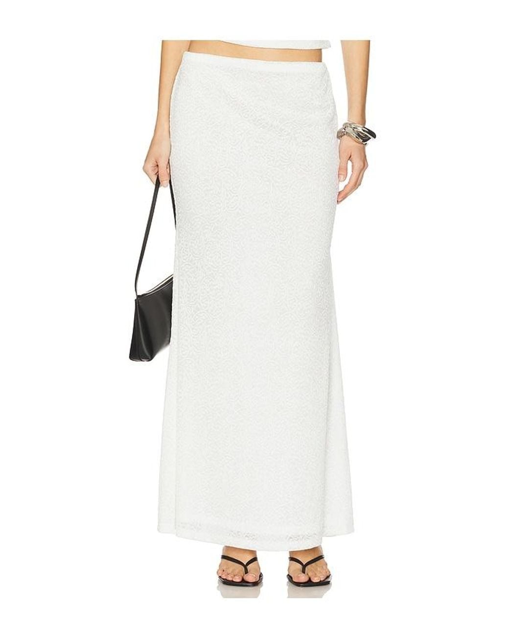 Runaway the Label White Orlean Maxi Skirt