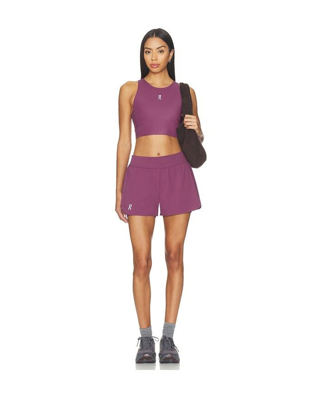 On Shoes Purple Court Crop Top