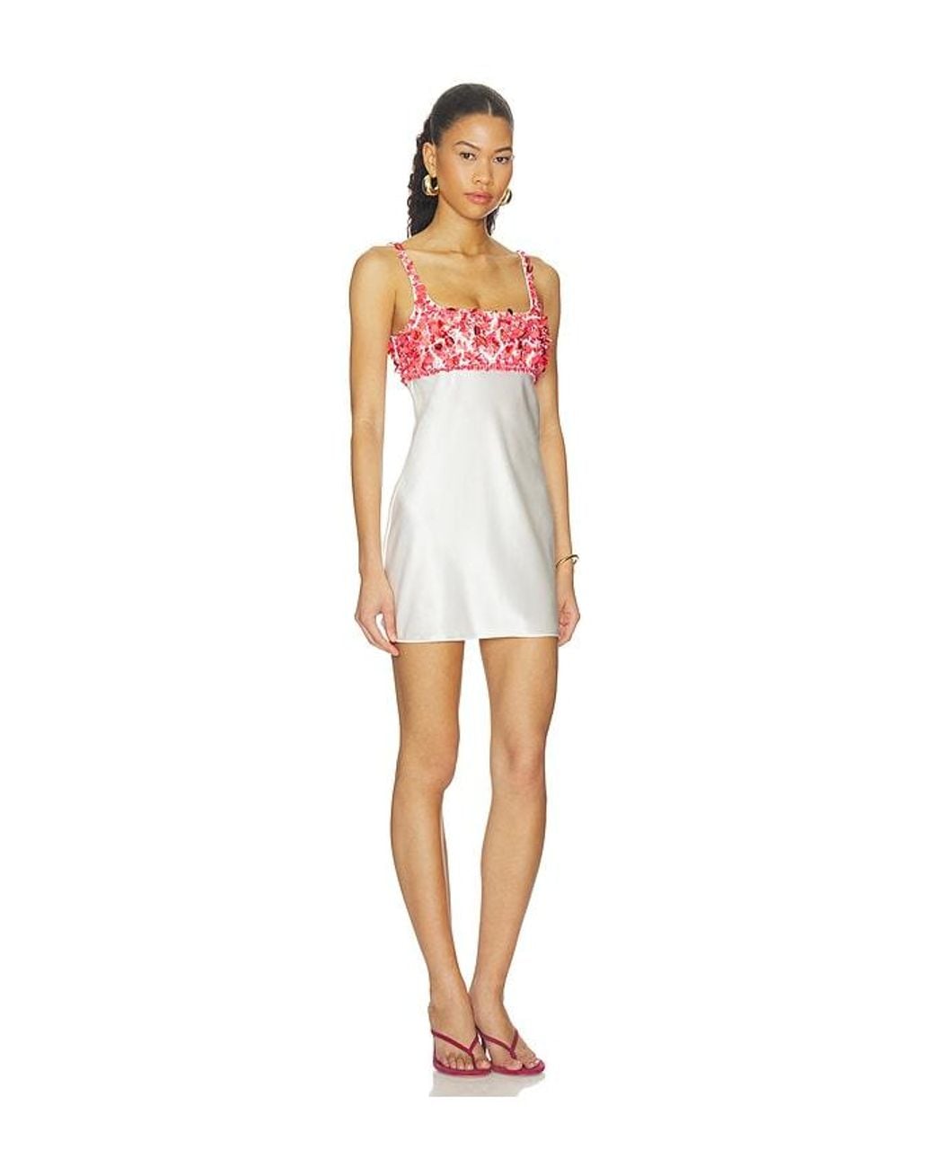 retroféte White Winifred Embroidered Dress
