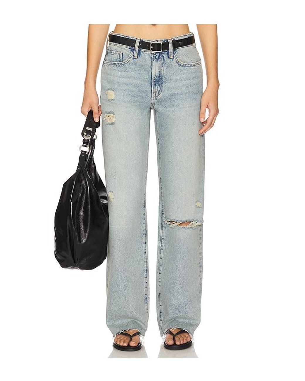Triarchy Blue Birkin Mid Rise Straight Leg
