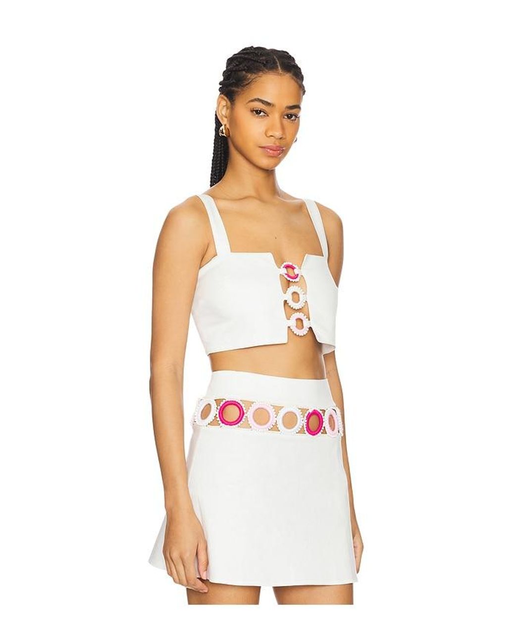 MY BEACHY SIDE White X Revolve Square Neck Crop Top
