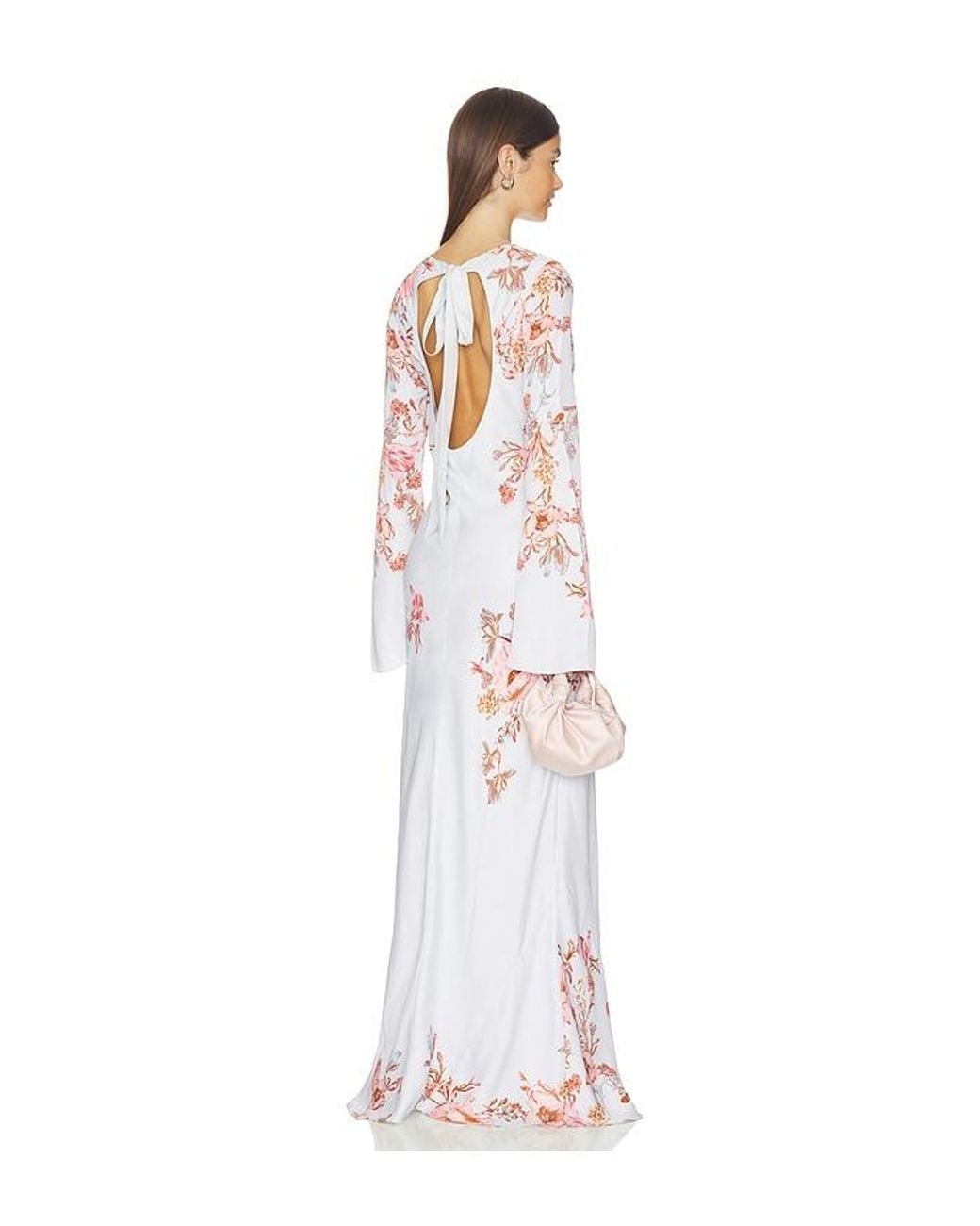 Hemant & Nandita White Back Ties Maxi Dress