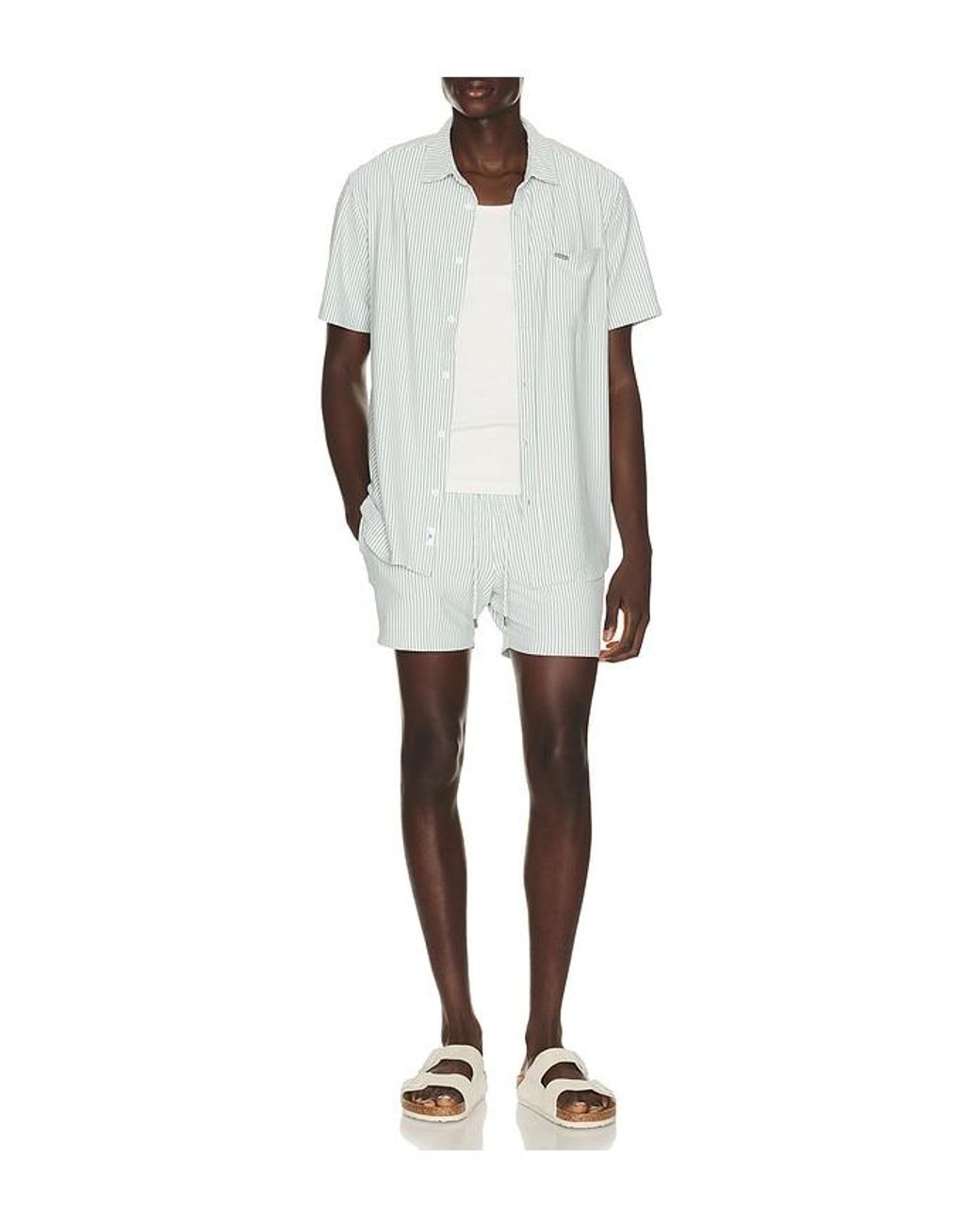 Vintage Summer Multicolor Stripe Knit Shortie Volley for men