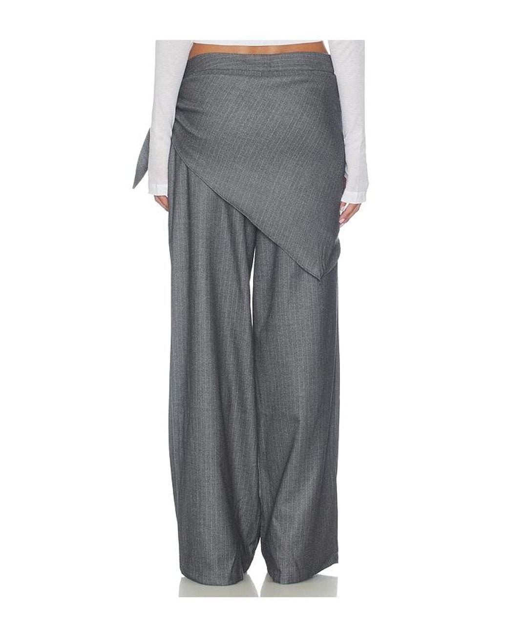 ALL THE WAYS Gray Alex Scarf Wrap Pant