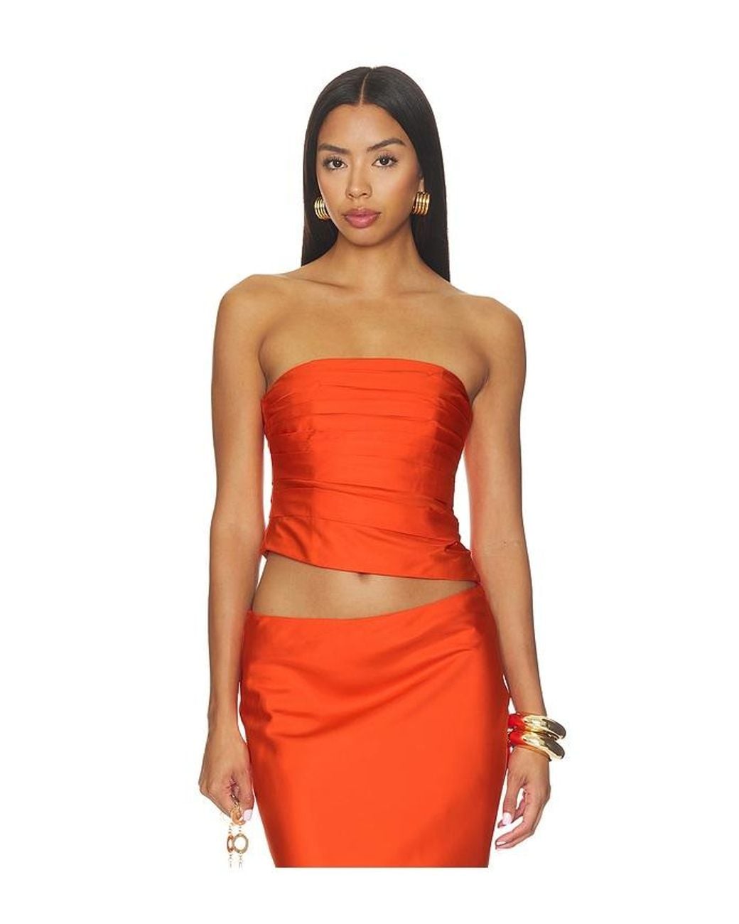 Cult Gaia Orange Krisha Top